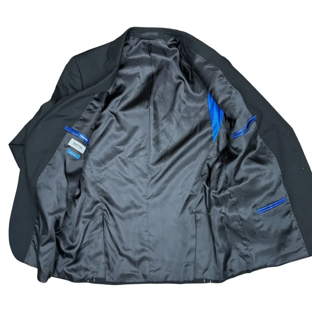 KENNETH COLE‎ Men’s NEW Reaction Ready Flex Suit Jacket Black | Size 44R 37W